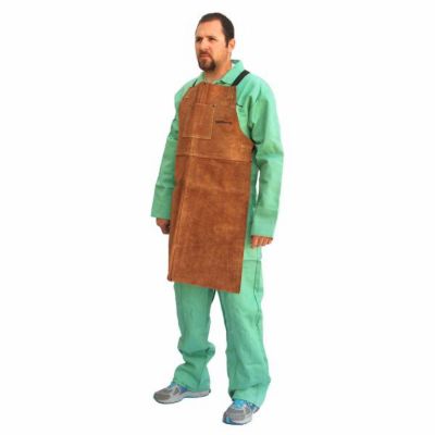 Forney Leather Weld-Rite Bib-Style Apron, Brown