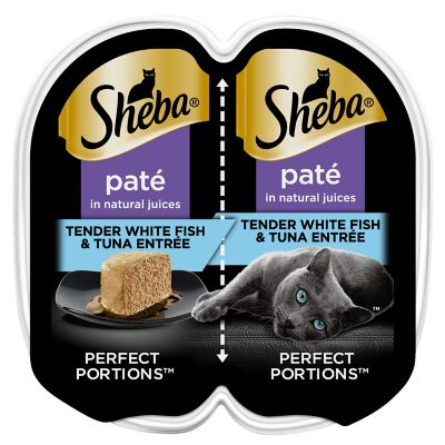 Sheba Perfect Portions Premium Pate Tender Whitefish & Tuna Entree Wet Cat Food