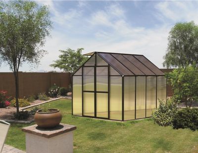 Image showing  8 ft. L x 8 ft. W Black Backyard Greenhouse