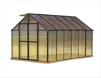 Monticello 12 ft. x 8 ft. Black Backyard Greenhouse