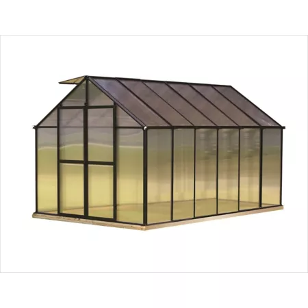 Monticello 12 ft L x 8 ft W Black Garden Greenhouse Hobby Greenhouses