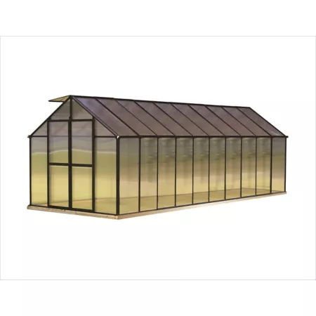 Monticello Black Garden Greenhouse 20-ft x 8-ft Hobby Greenhouses