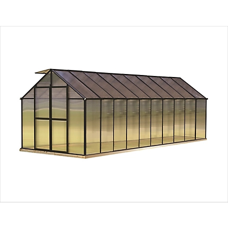 Monticello 20 ft. x 8 ft. Black Backyard Greenhouse at Tractor 