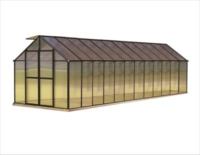 Monticello 24 ft. x 8 ft. Black Backyard Greenhouse