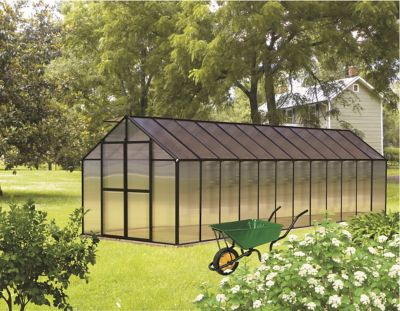 Image showing  24 ft. x 8 ft. Black Backyard Greenhouse