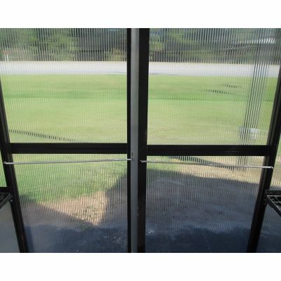Image showing  8 ft. L x 8 ft. W Black Backyard Greenhouse, Premium Package