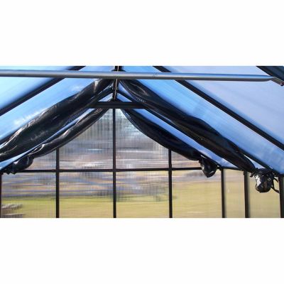 Image showing 5 th Monticello 12 ft. L x 8 ft. W Black Polycarbonate Greenhouse, Premium Package