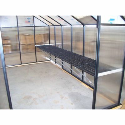 Image showing 6 th Monticello 12 ft. L x 8 ft. W Black Polycarbonate Greenhouse, Premium Package