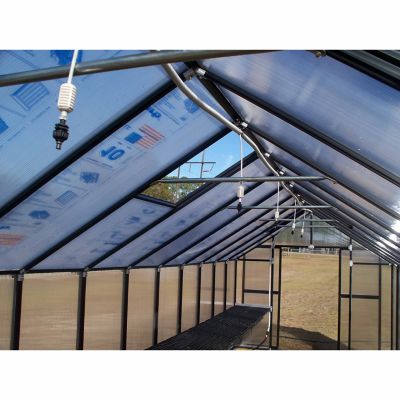 Image showing 7 th Monticello 12 ft. L x 8 ft. W Black Polycarbonate Greenhouse, Premium Package