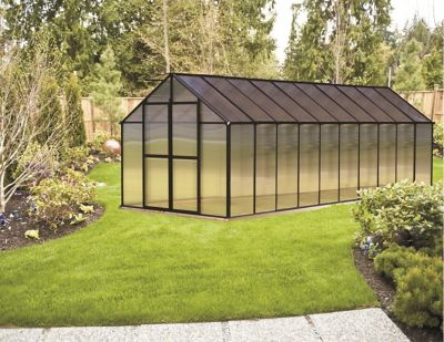 Image showing  20 ft. L x 8 ft. W Black Backyard Greenhouse, Premium Package