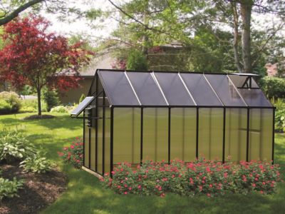 Monticello 8 ft. x 12 ft. Mojave Black Backyard Greenhouse