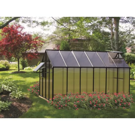 Monticello 8 ft x 12 ft Black Mojave Greenhouse Commercial Greenhouses