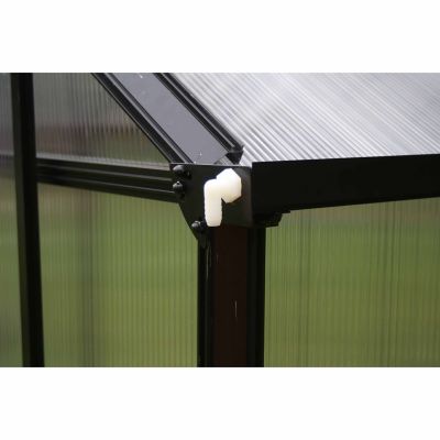 Image showing  8 ft. x 12 ft. Black Mojave Backyard Greenhouse