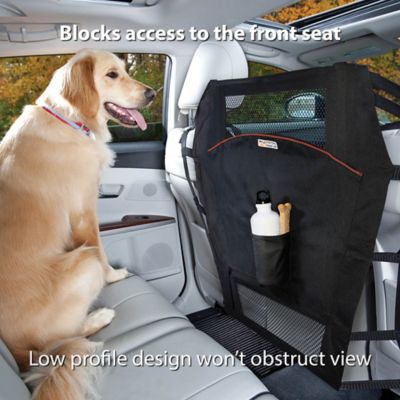 PET LIFE Rectangular Easy-Hook Backseat Meash Folding Dog Cat Child Car Seat Carseat Safety Barrier Black One Size 