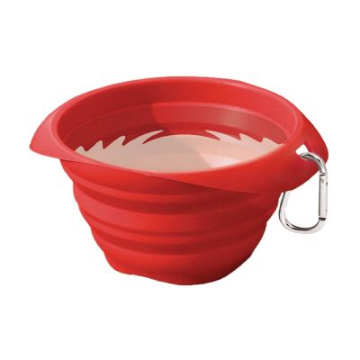 Kurgo Collaps-a-Bowl Pet Bowl, 24 oz., Red