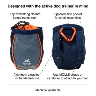 Image showing  Go Stuff It Dog Treat Bag, Training Treat Pouch Bag for Dogs, Hands-Free Pouch Waist, Reflective, Includes Carabiner
