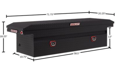 Image showing  11 cu. ft. Aluminum Low-Profile Crossover Truck Tool Box for Full Size Trucks, 72 in. x 20 in.