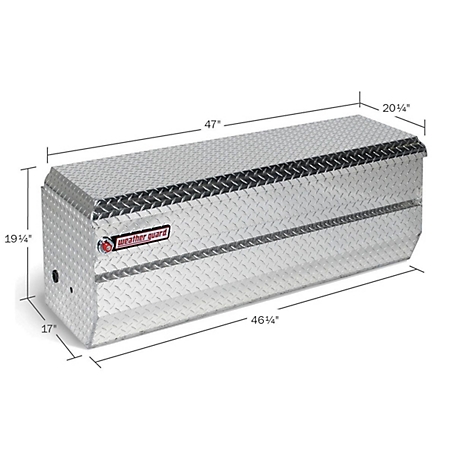 Weather Guard 47in. Silver Aluminum Full Size Chest Truck Tool Box 