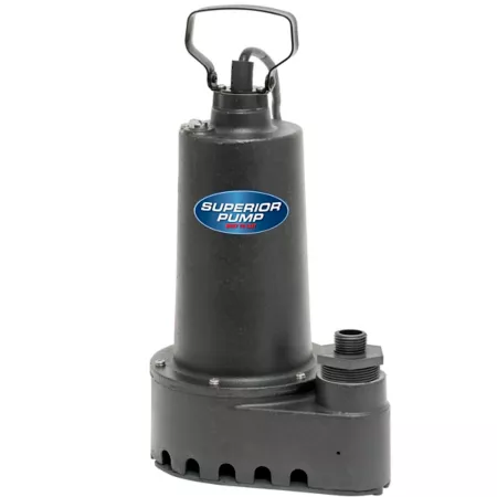 Superior Pump Cast Iron Submersible Electric Utility Pump 1/2 HP 120V 4 200 GPH Utility Pumps