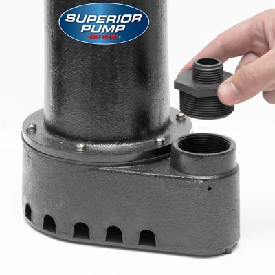Image showing 5 th Superior Pump 1/2 HP 120V Electric Submersible Cast Iron Utility Pump, 4,200 GPH
