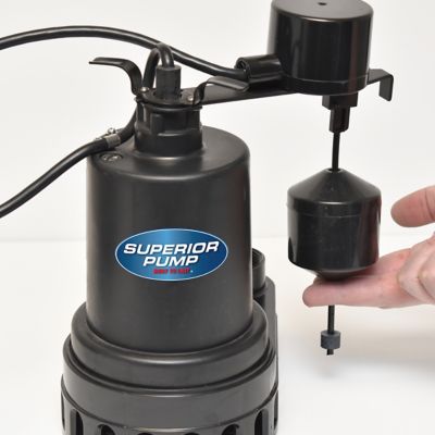 Image showing 5 th Superior Pump 1/3 HP 120V Electric Submersible Thermoplastic Sump Pump, 2,880 GPH