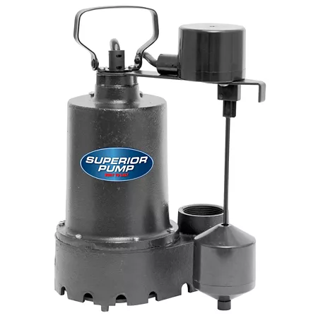 Superior Pump 1/2 HP 120V Cast Iron Submersible Electric Sump Pump 3 300 GPH Sump Pumps