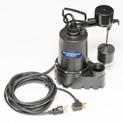 Image showing  1/2 HP 120V Electric Submersible Cast Iron Sump Pump, 3,300 GPH, 3,300 GPH