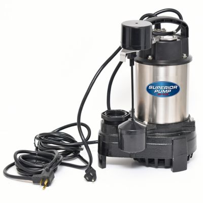 Image showing  3/4 HP 120V Electric Submersible Stainless Steel/Cast Iron Sump Pump, 45 GPM