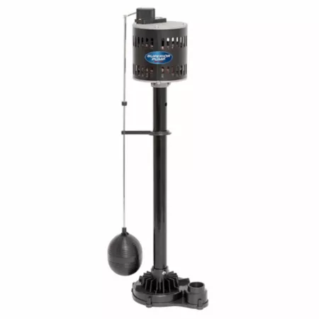 Superior Pump Thermoplastic Electric Pedestal Sump Pump 1/3 HP 120V 3 000 GPH Sump Pumps