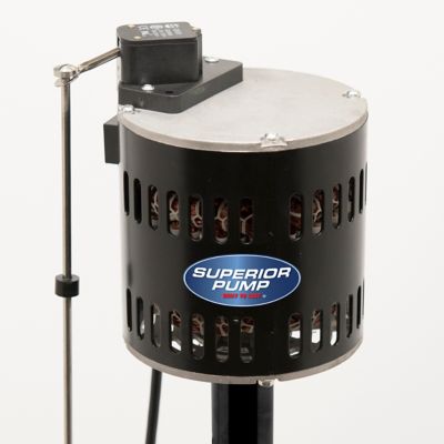 Image showing 5 th Superior Pump 1/3 HP 120V Electric Thermoplastic Pedestal Sump Pump, 3,000 GPH