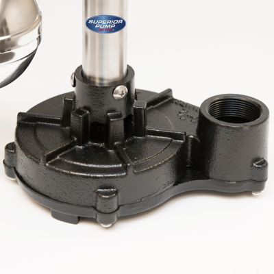 Image showing  1/3 HP 120V Electric Stainless Steel/Cast Iron Pedestal Sump Pump, 3,000 GPH