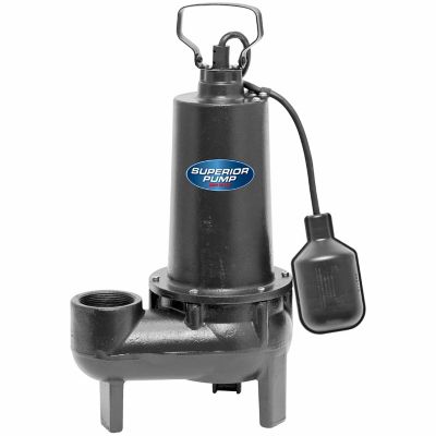 Superior Pump 1/2 HP Submersible Cast Iron Sewage Pump, 93501