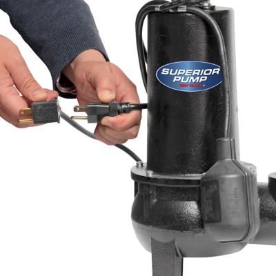 Image showing  1/2 HP 120V Electric Submersible Cast Iron Sewage Pump, 4,800 GPH