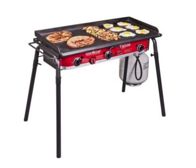 Deluxe Griddle Professional Heavy Duty Steel Camp Home Outdoor For 3 Burners 
