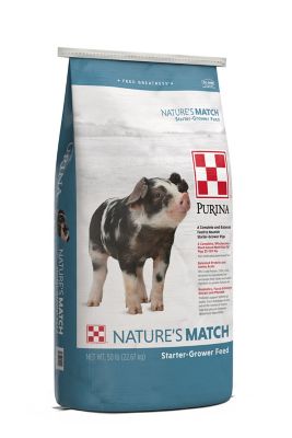 Purina Nature's Match Pig Starter-Grower Swine Feed, 50 lb. Bag