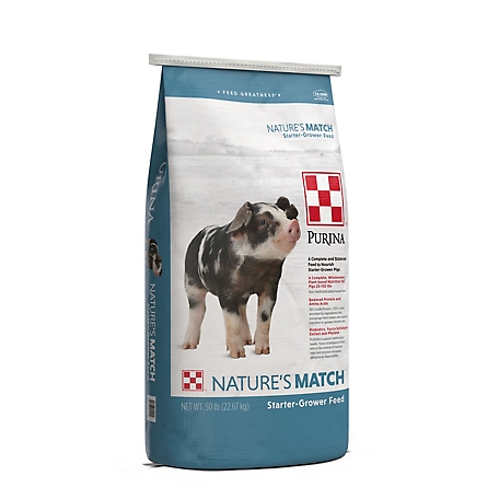 Purina Nature's Match Pig Starter-Grower Swine Feed, 50 lb. Bag
