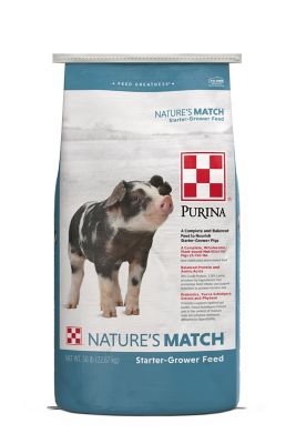 Image showing  Nature's Match Pig Starter-Grower Pelleted Swine Feed, 50 lb. Bag