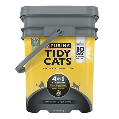 Tidy Cats Purina Clumping Cat Litter, 4-in-1 Strength Multi Cat Litter - 35 lb. Pail
