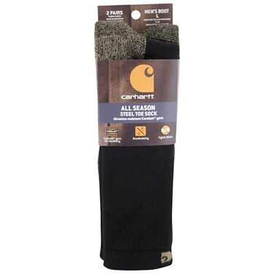 Image showing  Men's Full Cushion Steel-Toe Cotton Work Boot Socks, 2-Pairs