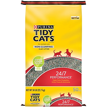 Tidy Cats Non Clumping Cat Litter, 24/7 Performance Multi Cat Litter - 50 lb. Bag
