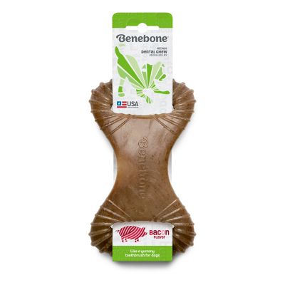 Benebone Medium Bacon Flavor Dental Chew Dog Toy