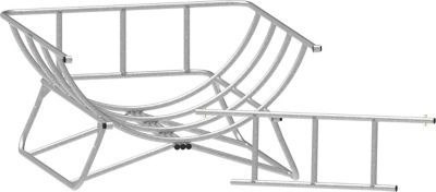 Image showing  1 Round bale Galvanized Cradle Hay Bale Feeder