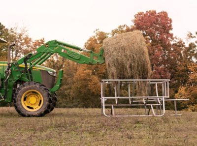 Image showing  1 Round bale Galvanized Cradle Hay Bale Feeder