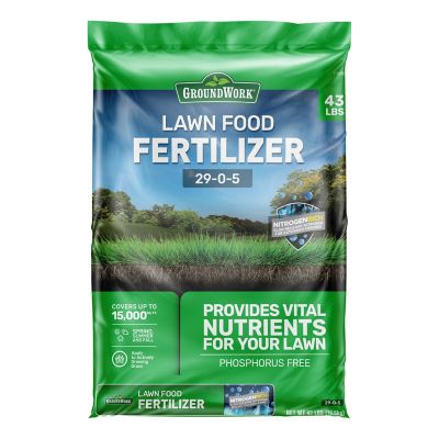GroundWork 43 lb. 15,000 sq. ft. 29-0-5 Lawn Food Fertilizer