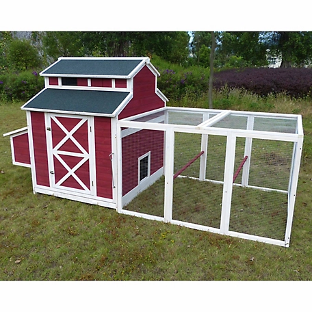 Producer's Pride Prairie Chicken Coop, 6 to 8 Chicken Capacity, Barn Red
