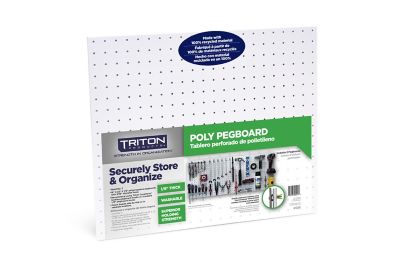 Triton Products (2) 22 in. x 18 in. x 1/8 in. White Polypropylene Pegboards with 3/16 in. Hole Size