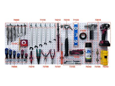 Image showing  (2) 22 in. x 18 in. x 1/8 in. White Polypropylene Pegboards with 3/16 in. Hole Size