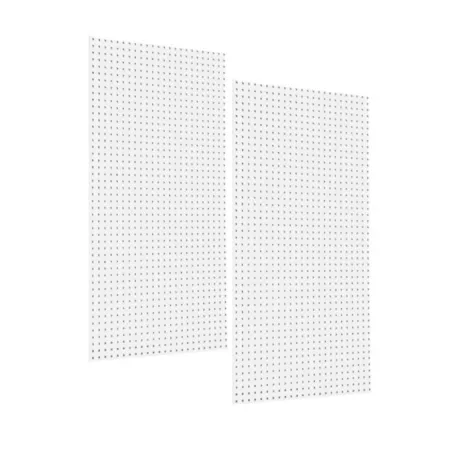 Triton Products (2) 24" x 48" x 1/4" White Polypropylene Pegboards with 9/32" Hole and 1" O.C Hole Spacing Pegboards