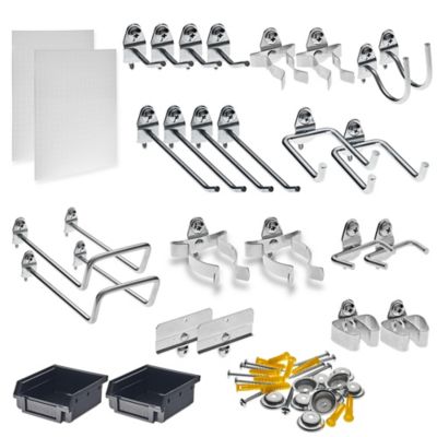 Triton Products Wall Organizer, 24 Hooks, 2 DuraBoards, 4 pc. Bin System and Mounting Hardware Kit