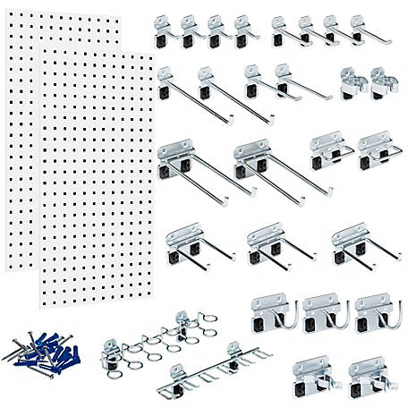 250 PACK Picture Clock Notch Utility J Peg Hook New strong Pegboard Hooks For 1/8 to 1/4 Pegboard